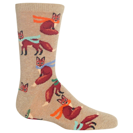 Hot Sox Kids Winter Foxes Crew Socks