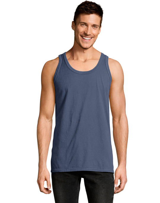 Hanes Mens ComfortWash Garment Dyed Sleeveless Tank Top