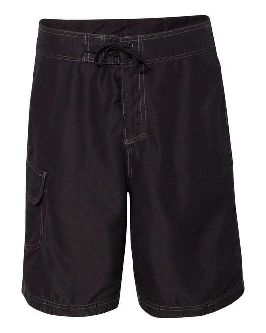 Burnside Solid Board Shorts, 40, Black