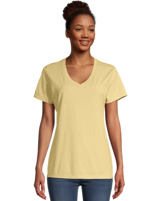 Hanes Women's ComfortWash® V-Neck Tee