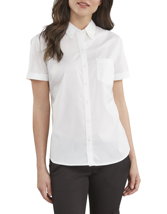 Dickies Womens Stretch Button-Up Shirt
