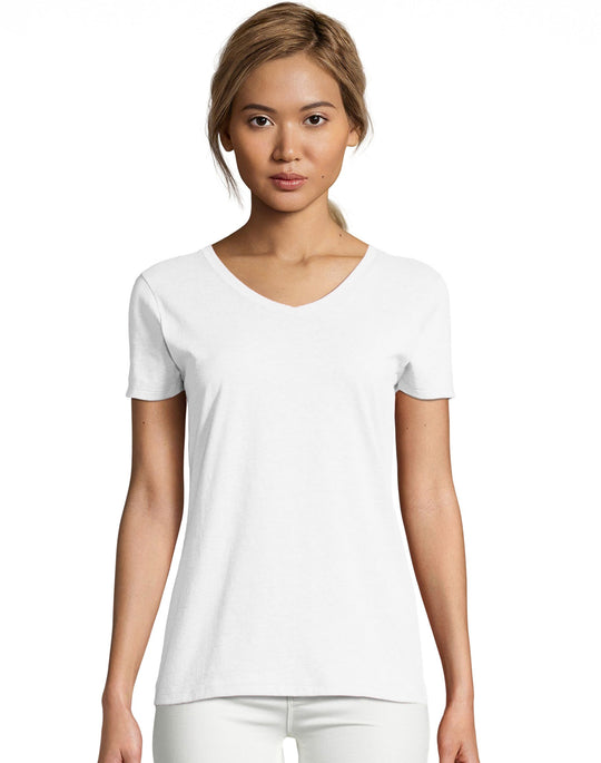 Hanes Womens X-Temp V-Neck T-Shirt