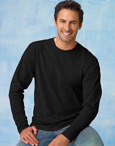 Hanes TAGLESS Nano-T Men's Long-Sleeve Tee