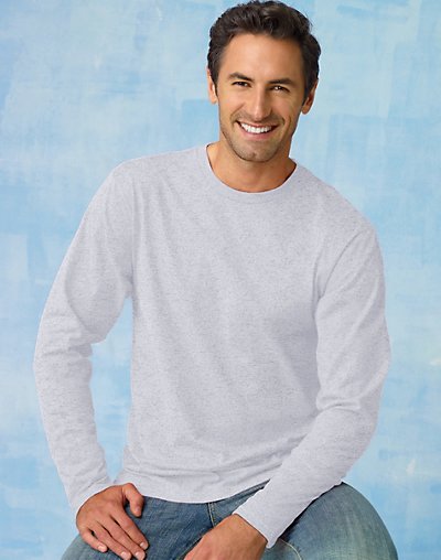 Hanes TAGLESS Nano-T Men's Long-Sleeve Tee