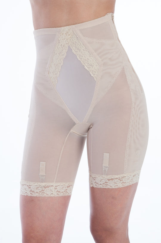 Custom Maid Women`s Extra Support Long Leg Girdle With Side Zipper