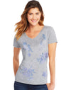 Hanes Womens Short Sleeve V-Neck Tee