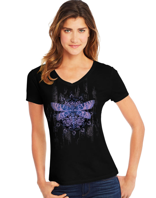 Hanes Womens Short Sleeve V-Neck Tee