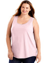 Just My Size Womens Cotton Jersey Shirttail Tank Top