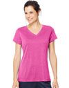 Hanes Womens Sport Heathered Performance V-Neck Tee