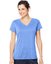 Hanes Womens Sport Heathered Performance V-Neck Tee