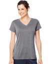 Hanes Womens Sport Heathered Performance V-Neck Tee