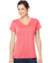 Hanes Womens Sport Heathered Performance V-Neck Tee