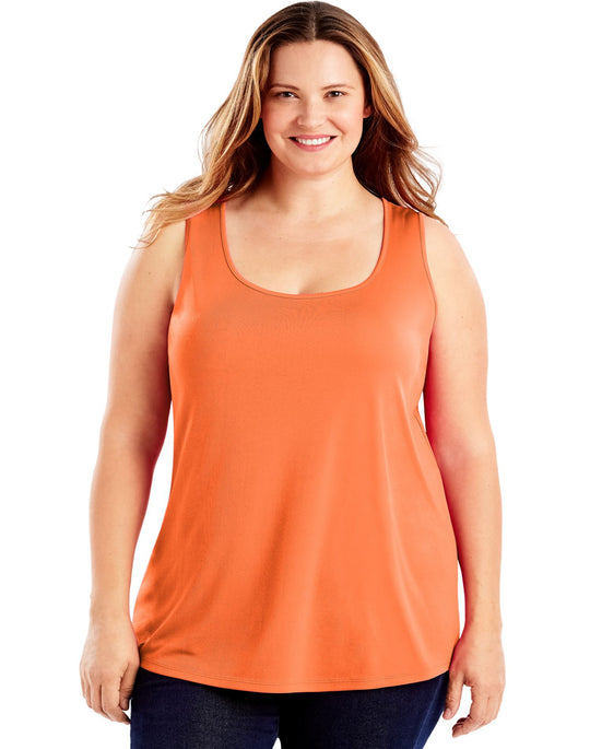 Just My Size Womens Cool DRI Scoop-Neck Tank Top