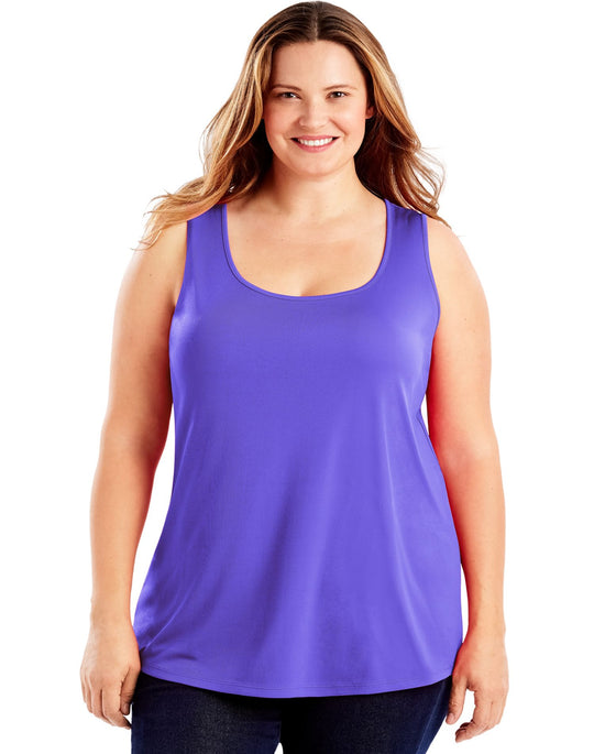 Just My Size Womens Cool DRI Scoop-Neck Tank Top