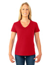 Fruit Of The Loom Womens HD Cotton Short Sleeve V-Neck T-Shirt