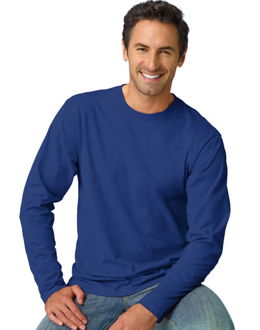 Hanes TAGLESS Nano-T Men's Long-Sleeve Tee