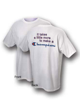 Champion Youth Graphic Tee With - It Takes A Little More Make A Champion