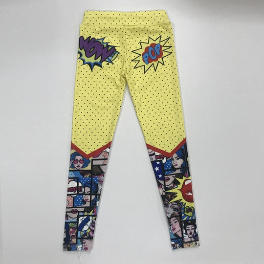 Digital Print High Waist Cartoon Workout Leggings