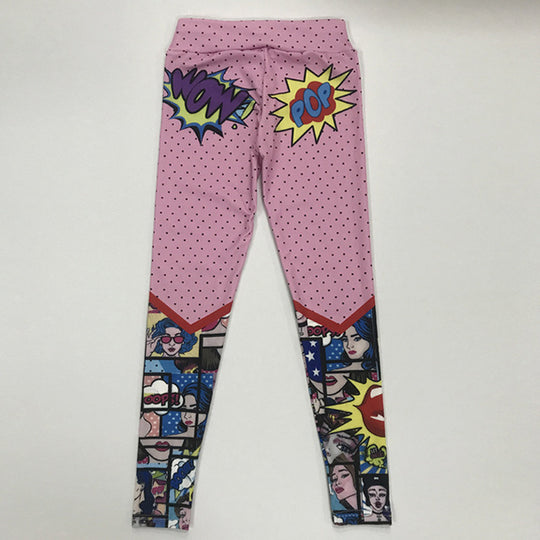 Digital Print High Waist Cartoon Workout Leggings