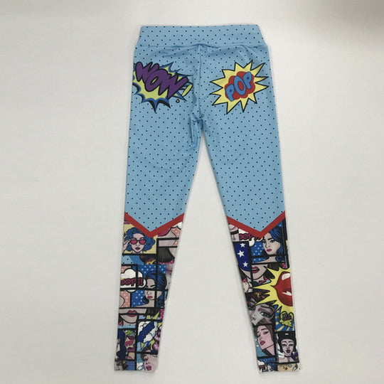 Digital Print High Waist Cartoon Workout Leggings