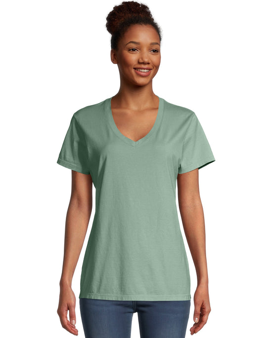 Hanes Women's ComfortWash® V-Neck Tee
