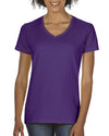 Gildan Ladies Heavy Cotton V-Neck T-Shirt, XL, Purple