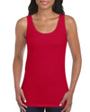 Gildan Ladies Softstyle Tank Top, S, Cherry Red