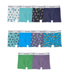 Fruit Of The Loom Toddler Boys Print Solid Boxer Briefs 10 Pack, 4T/5T