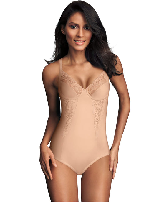 Flexees Women`s Pretty Shapewear Embellished Unlined Body Briefer