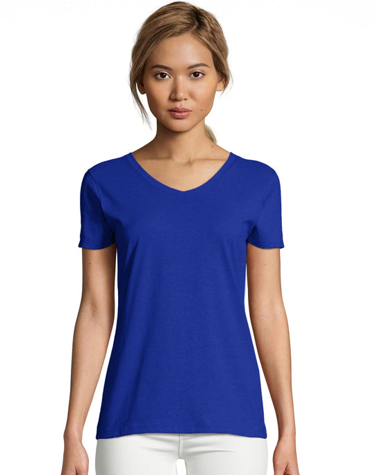 Hanes Womens X-Temp V-Neck T-Shirt
