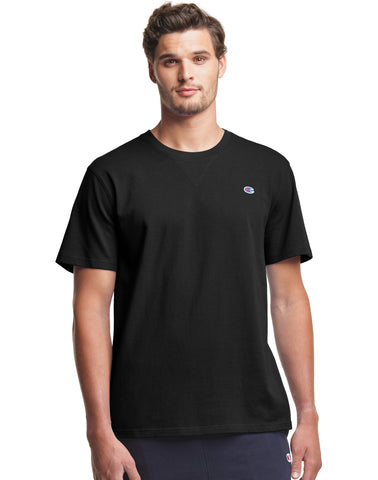 Champion Life Mens Short Sleeve Heritage Tee, L, Black