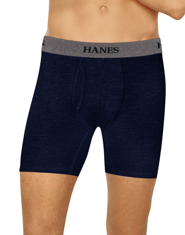 Hanes Mens Ultimate Cotton Stretch Comfort Flex Fit Boxer Briefs 3-Pack