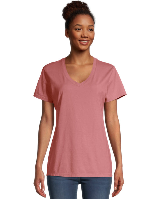 Hanes Women's ComfortWash® V-Neck Tee