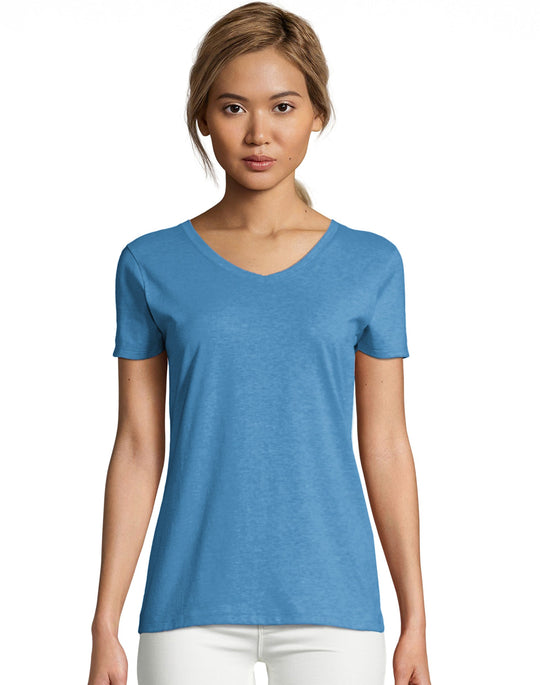 Hanes Womens X-Temp V-Neck T-Shirt