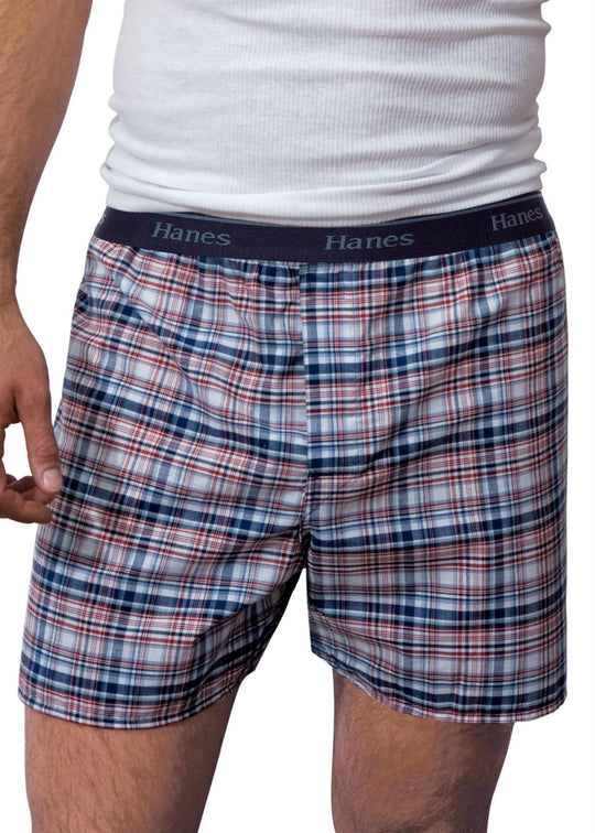 Hanes Classics Men's TAGLESS Boxer with Comfort Flex Waistband 5-Pack