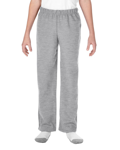 Gildan Youth Heavy Blend Open Bottom Sweatpants, XL, Sport Grey